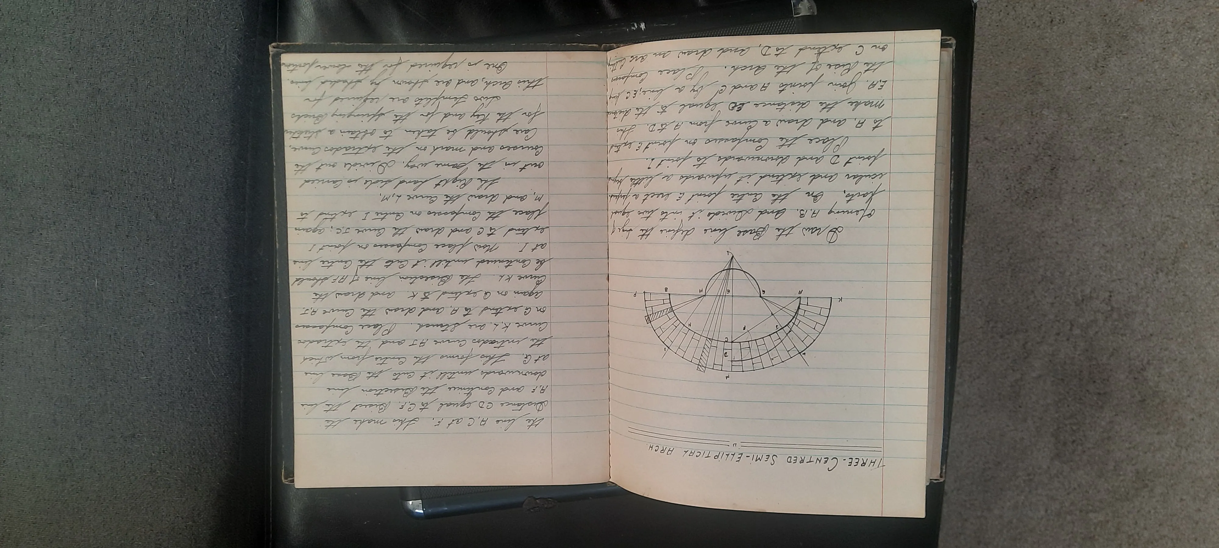 Gerald Warren’s three-centred arch drawing