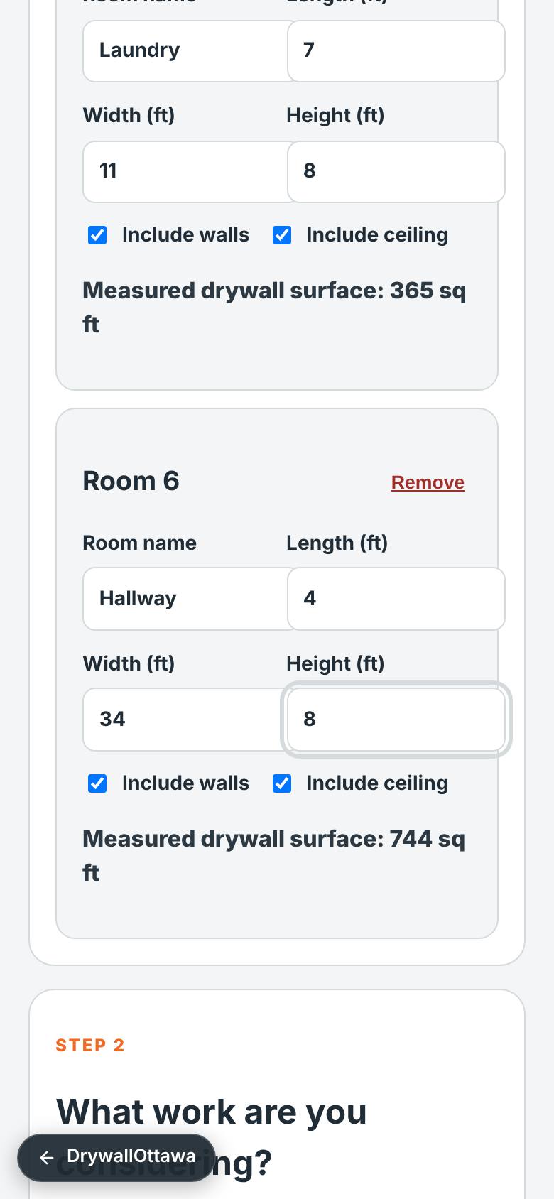 Six rooms are in.