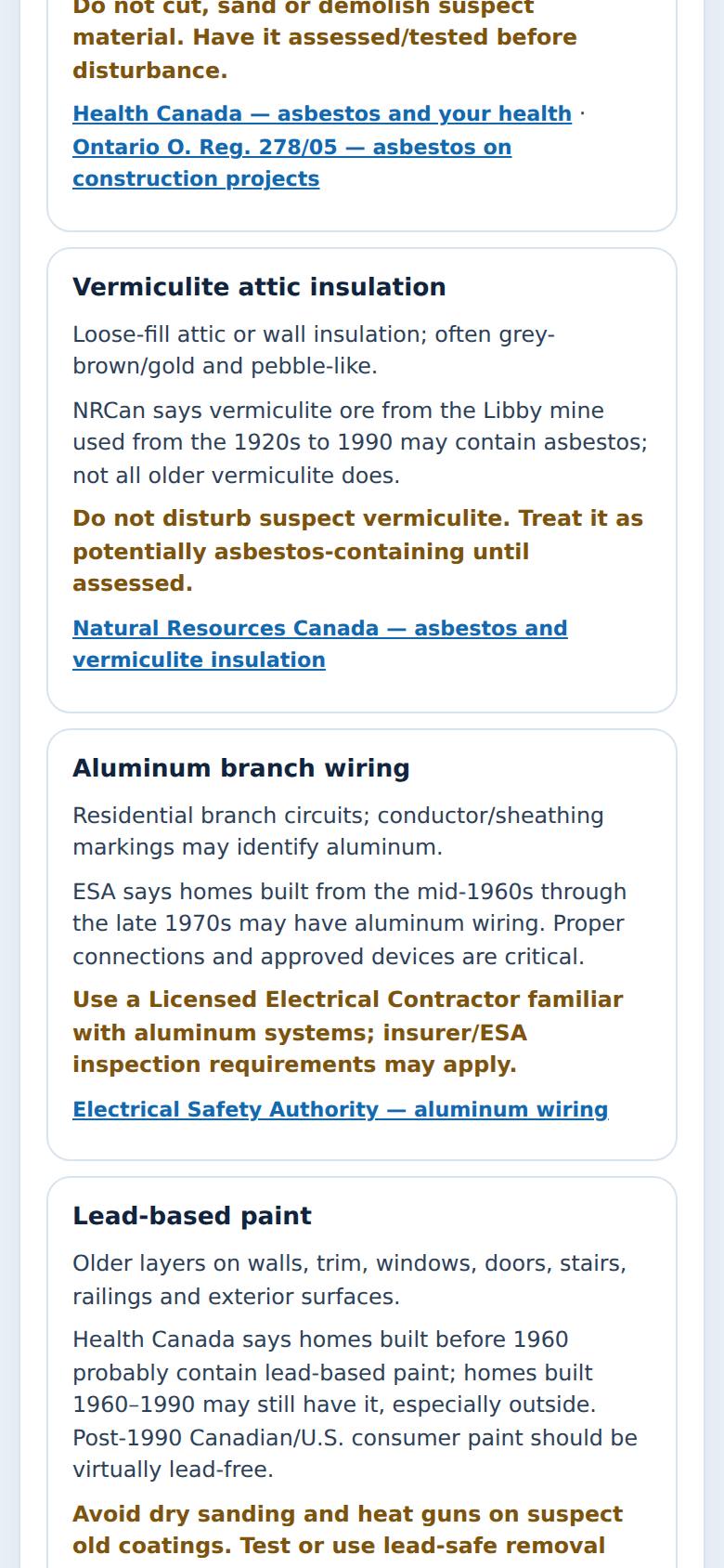 The materials homes of that age were usually built with.