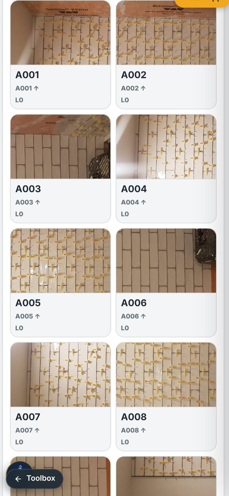Twelve labelled tiles.