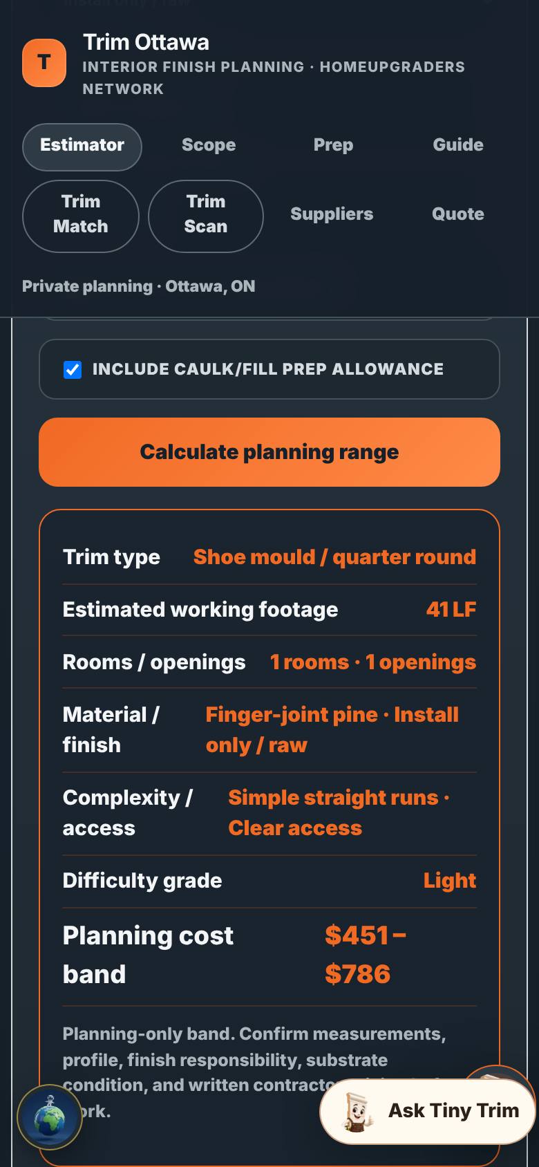 Footage and a planning range.